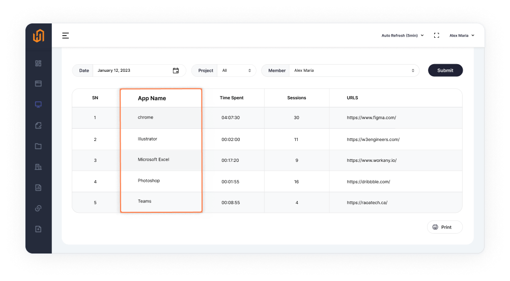 feature tracker snaps